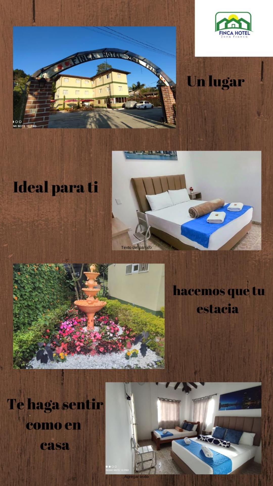 Finca Hotel Zona Franca Rionegro Eksteriør bilde